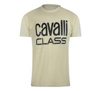 Cavalli Class Bold Logo Beige Sand T-Shirt - XXL - XXL