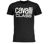 Cavalli Class Bold White Logo T-Shirt - Black - XXL