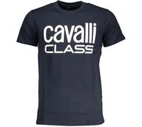 Cavalli Class Bold White Logo T-Shirt - Navy Blue - XXL