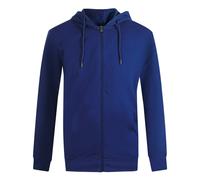 Cavalli Class Floral Bold Logo Iris Blue Zip-Up Hoodie - XXL