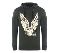 Cavalli Class Golden Eagle Logo Hoodie - Black - L