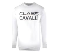 Cavalli Class Large Bold Logo Design Sweatshirt - White - XXL