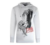 Cavalli Class Large Tiger Logo Hoodie - White - XL