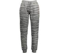 Cavalli Class Mens Animal Print Relaxed Fit Pants - Grey Cotton - Size Small