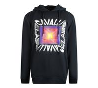 Cavalli Class Men's Asymmetric Box Design Black Hoodie | Size: XL Cavalli Class Black XL