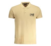 Cavalli Class Mens Bold Logo Beige Polo Shirt - Size X-Large