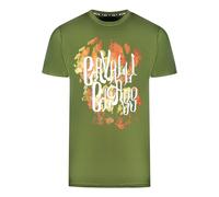 Cavalli Class Mens Bold Logo Green T-Shirt Cotton - Size X-Large