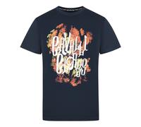 Cavalli Class Mens Bold Logo Navy T-Shirt - Blue Cotton - Size Large