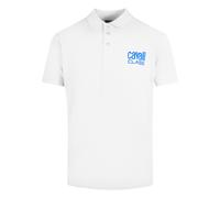 Cavalli Class Mens Bold Logo White Polo Shirt material_cotton - Size 2XL