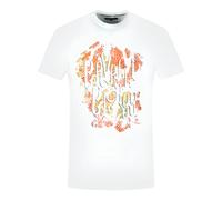 Cavalli Class Mens Bold Logo White T-Shirt Cotton - Size X-Large