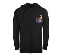 Cavalli Class Mens Bold Tiger Logo Black Zip-Up Hoodie Cotton - Size X-Large