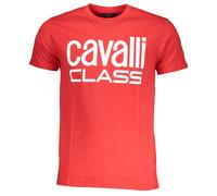 Cavalli Class Mens Bold White Logo Red T-Shirt - Size 2XL