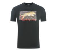 Cavalli Class Mens Boxed Leopard Logo Black T-Shirt Cotton - Size Large