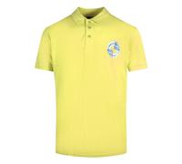 Cavalli Class Mens Circle Logo Yellow Polo Shirt Cotton - Size Medium