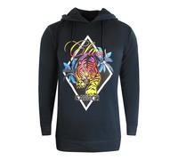 Diamond Tiger Design Black Hoodie Cavalli Class Black XL