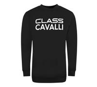 Men's Cavalli Class Large Bold Logo Design Black Sweatshirt - Size: 42/Regular
