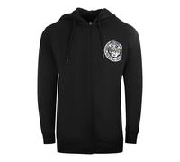 Large Circle Design Black Zip-Up Hoodie Cavalli Class Black XXL