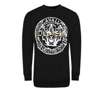 Men's Cavalli Class Large Circle Logo Black Sweatshirt - Size: 42/Regular