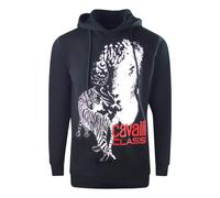 Men's Cavalli Class Large Tiger Logo Navy Blue Hoodie - Black - Size: 42/Regular