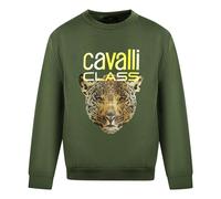 Cavalli Class Mens Leopard Print Logo Sweatshirt / N/A N/A SY1302