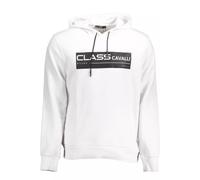 Cavalli Class Mens Logo Hoodie Mmxx11 - White Cotton - Size 2XL