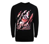 Cavalli Class Mens Peeking Tiger Design Black Sweatshirt Cotton - Size Large