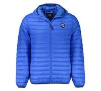Cavalli Class Mens Plain Quilted Blue Jacket - Size Large