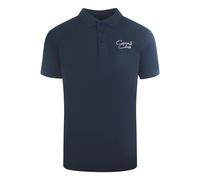 Men's Cavalli Class Signature Logo Navy Blue Polo Shirt - Size: 44/Regular