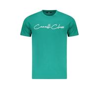 Cavalli Class Mens Signature Tee Short Sleeve - Dark Green Cotton - Size 2XL