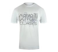 Cavalli Class Mens Spray Logo T-ShirtXL White SY1161