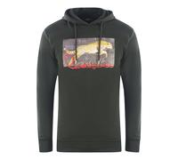 Cavalli Class Mens Sprinting Leopard Logo Black Hoodie - Size Small