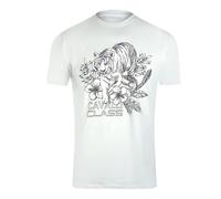 Cavalli Class Mens Tiger Floral Logo White T-shirt Cotton - Size Medium