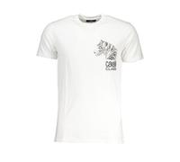 Cavalli Class Mens Tiger Head Tshirt Casual Style - White Cotton - Size 2XL
