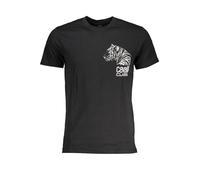 Cavalli Class Mens Tiger Head Tshirt Short Sleeve Crew Neck - Black Cotton - Size 2XL