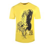 Cavalli Class Mens Tiger T-Shirt / XL Yellow SY585