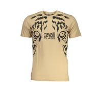 Cavalli Class Mens Tiger Tshirt Beige - Tan Cotton - Size 2XL