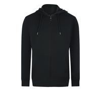Cavalli Class Mens Traditional Style Leopard Design Black Zip-up Hoodie Cotton - Size X-Large