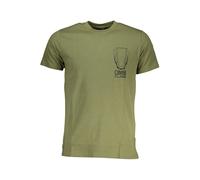 Cavalli Class Mens Tshirt Military Green Ca28598 - Khaki Cotton - Size Large