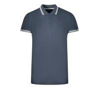 Cavalli Class Mens Twinned Tipped Collar Navy Blue Polo Shirt Cotton - Size 2XL