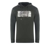 Cavalli Class Mens Zebra Print Logo Black Hoodie - Size Small