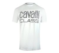 Cavalli Class Mens Zebra Print Logo T-Shirt SY745