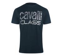 Cavalli Class Mens Zebra Print Logo T-Shirt SY745