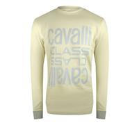 Cavalli Class Multi Logo Beige Sand Sweatshirt - XXL