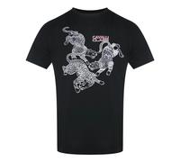 Cavalli Class Paisley Leopards Logo Black T-Shirt - XL - XL