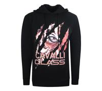 Cavalli Class Peeking Tiger Design Hoodie - Black - XL