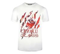 Cavalli Class Peeking Tiger Design T-Shirt - White - XL