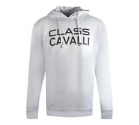 Cavalli Class Reverse Logo White Hoodie