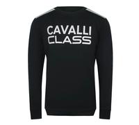 Cavalli Class Taped Shoulders Black Sweatshirt - XXL