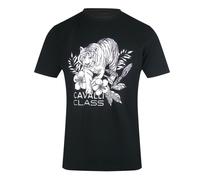 Cavalli Class Tiger Floral Logo Black T-Shirt - XXL - XXL