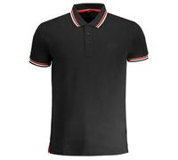 Cavalli Class Tipped Collar Toned Logo Polo Shirt - Black - XXL